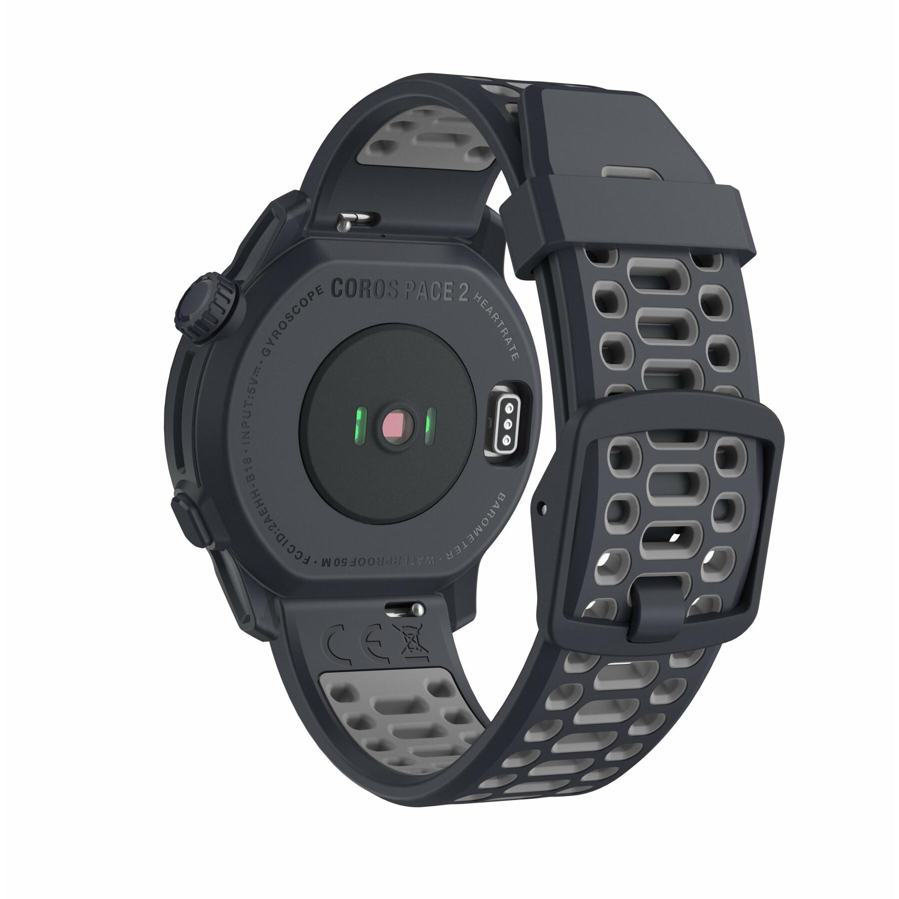 Zegarek Connected z silikonowym paskiem Coros Pace 3