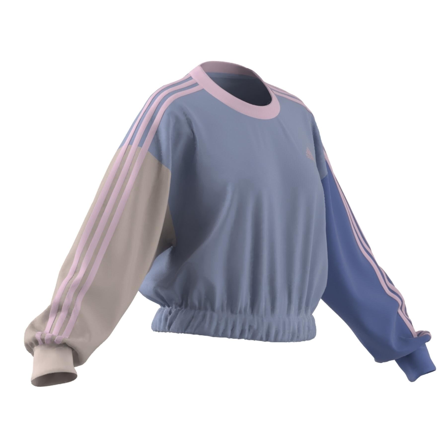 Sweatshirt damski crop adidas Essentials 3-Stripes