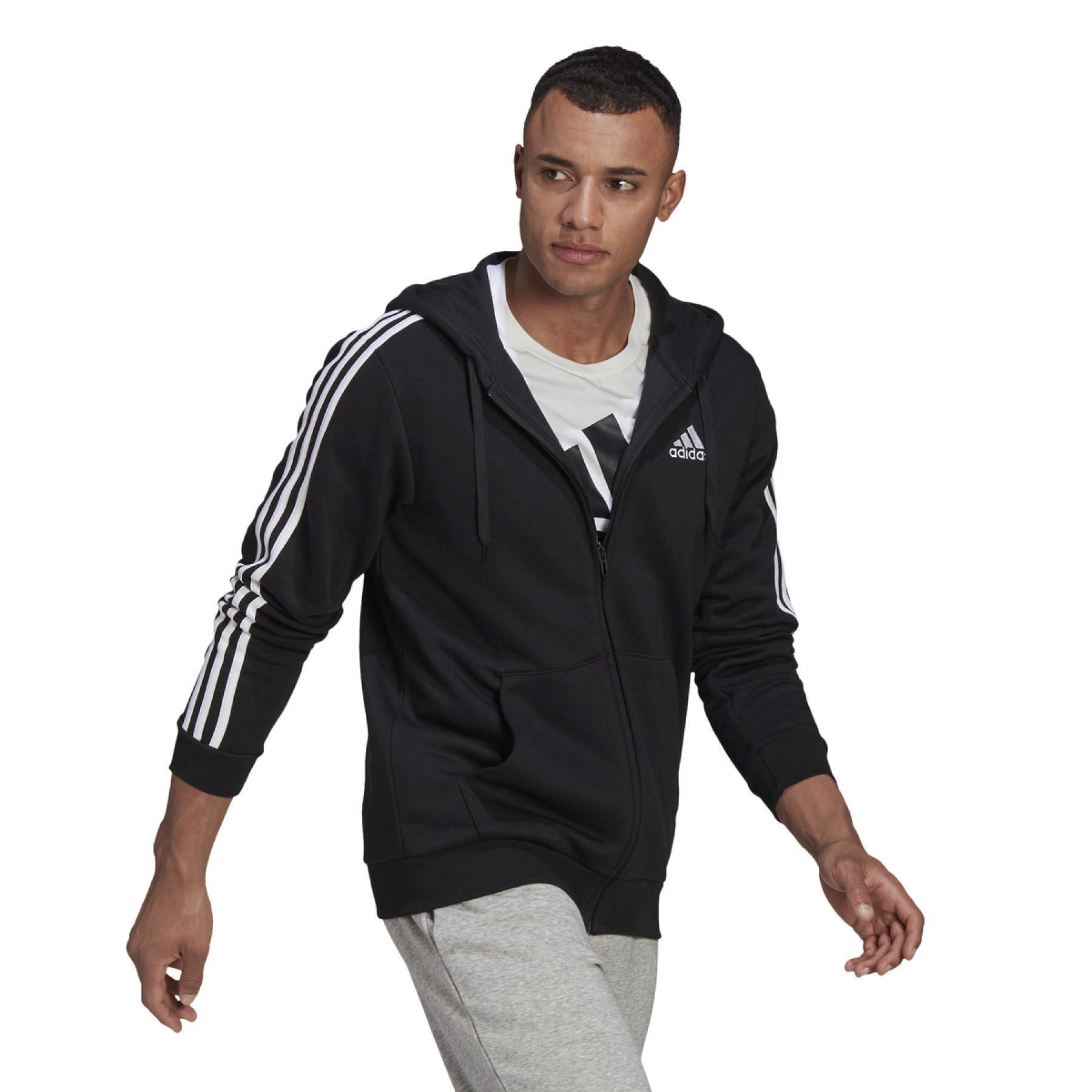 Bluza z kapturem adidas Essentials Fleece 3-Bandes Full-Zip