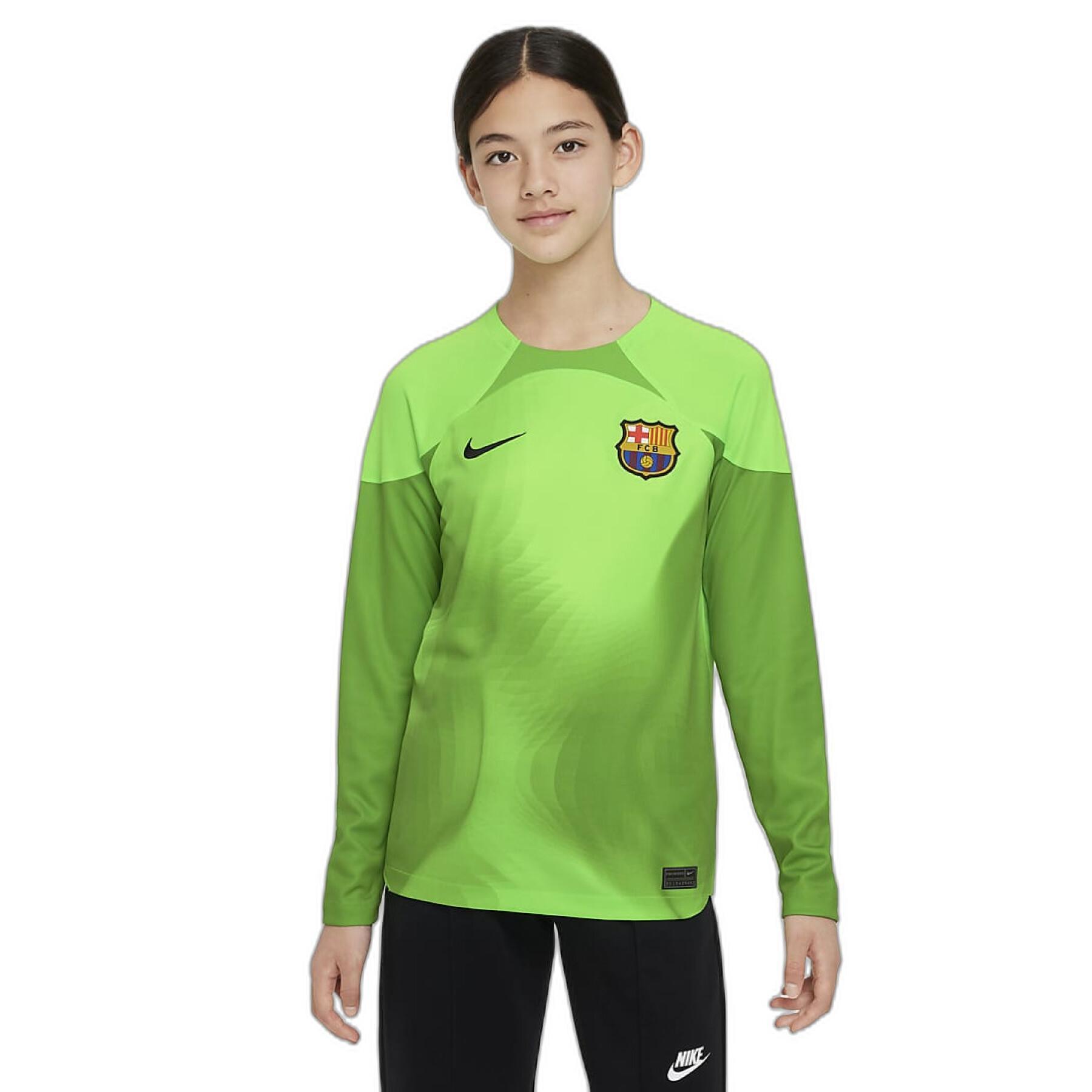 Dziecięca koszulka bramkarska z długim rękawem FC Barcelone 2022/23
