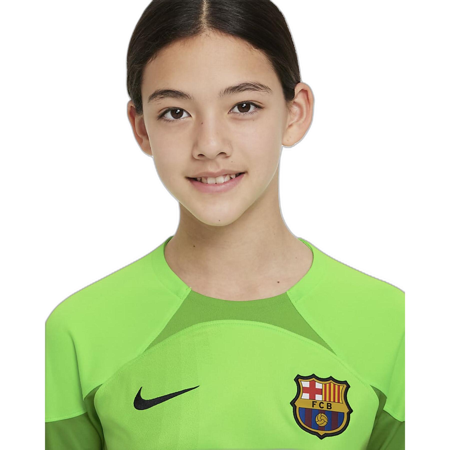 Dziecięca koszulka bramkarska z długim rękawem FC Barcelone 2022/23